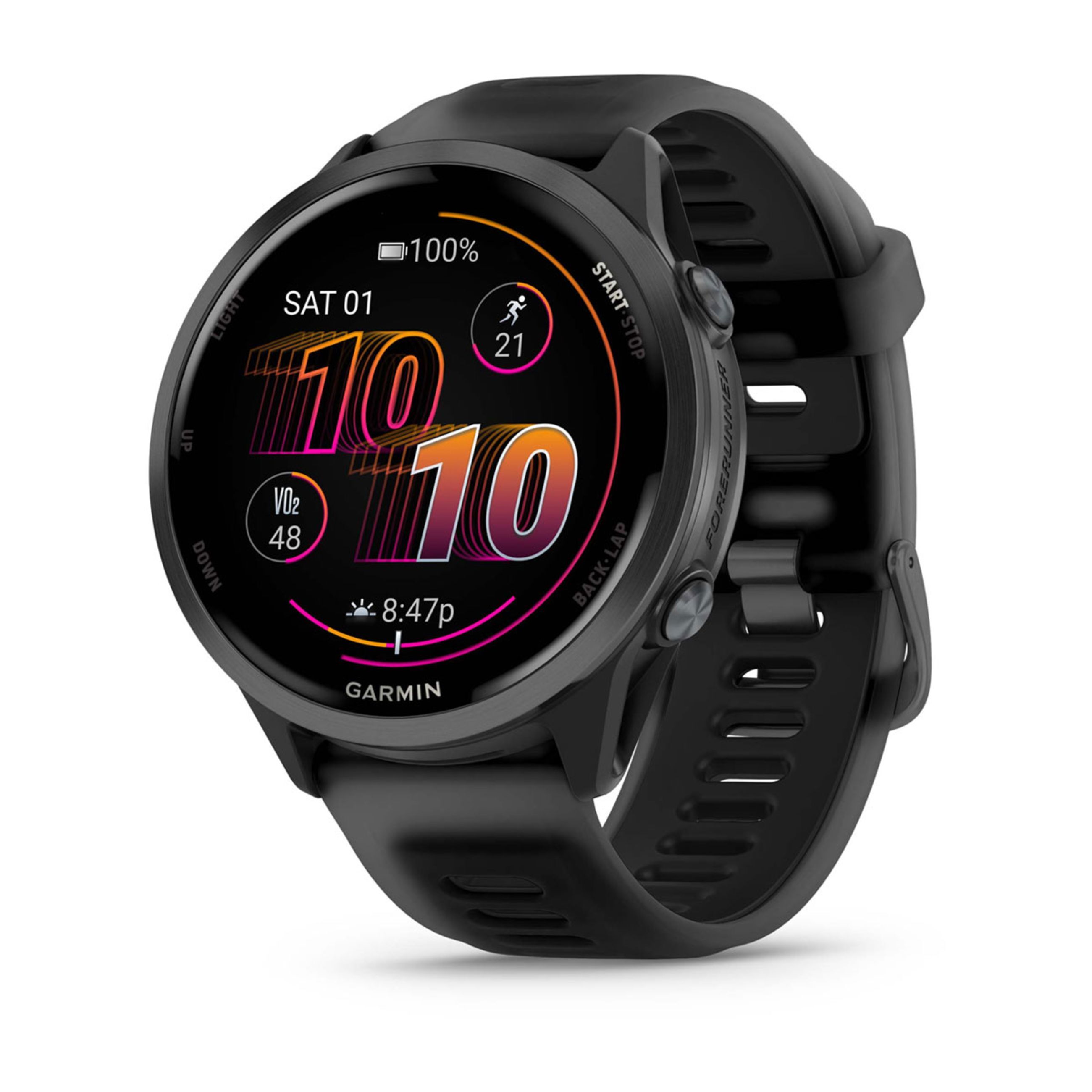 Forerunner 570 - 42Mm - Slate Gray Aluminum With Translucent Black/Black Band