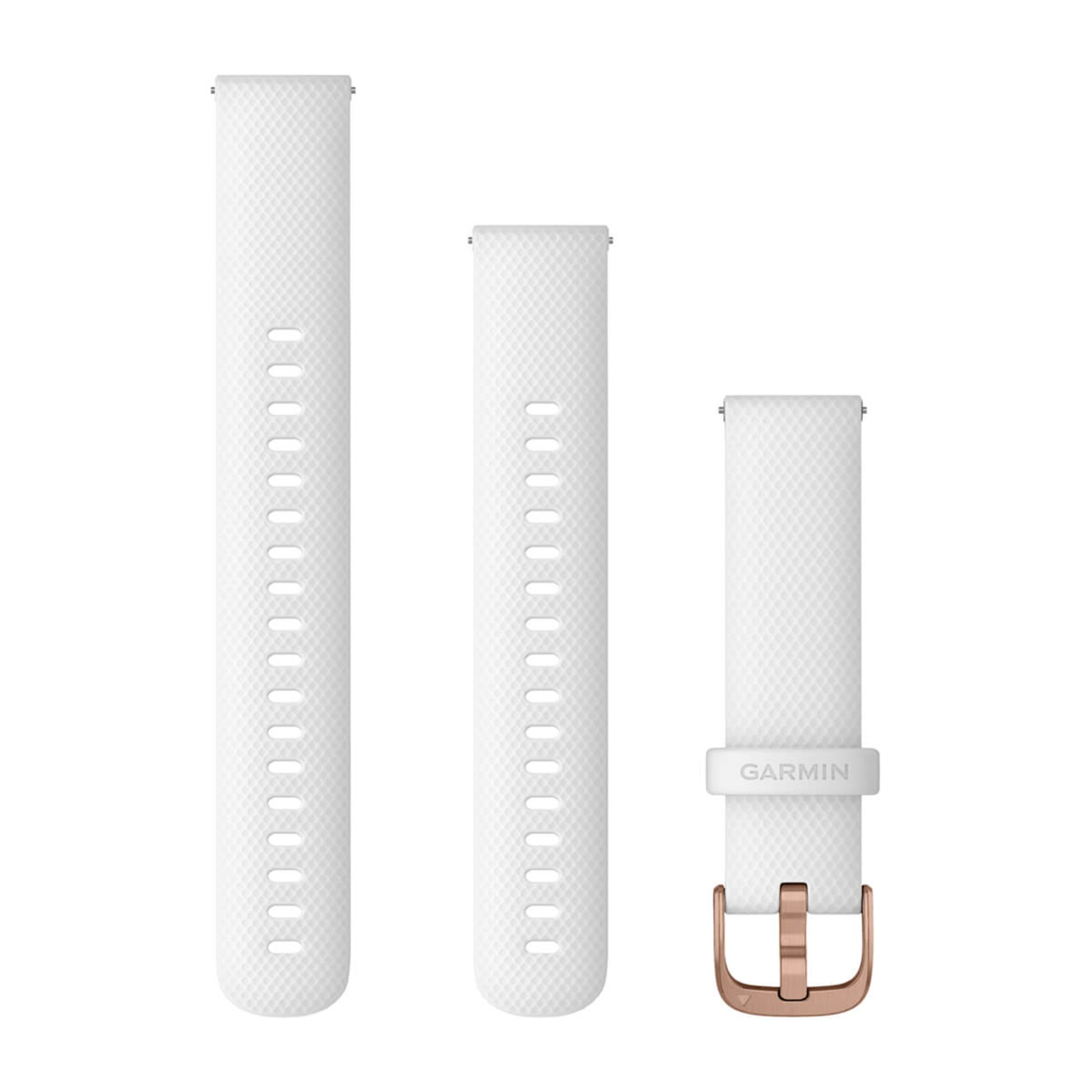 Quick Release Bands (18 Mm) - White With Rose Gold Hardware