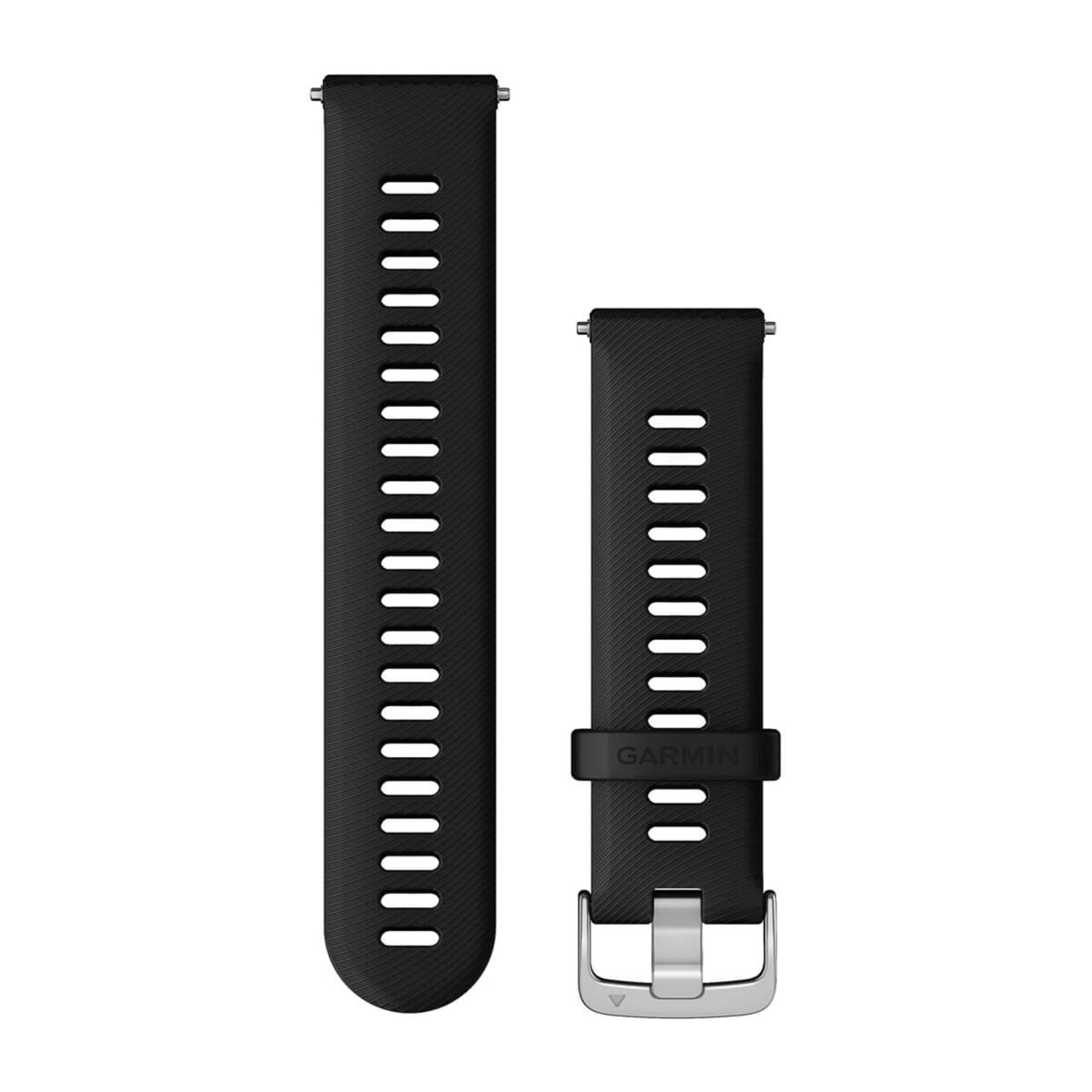 Quick Release Bands (22 Mm) - Black With Silver Hardware