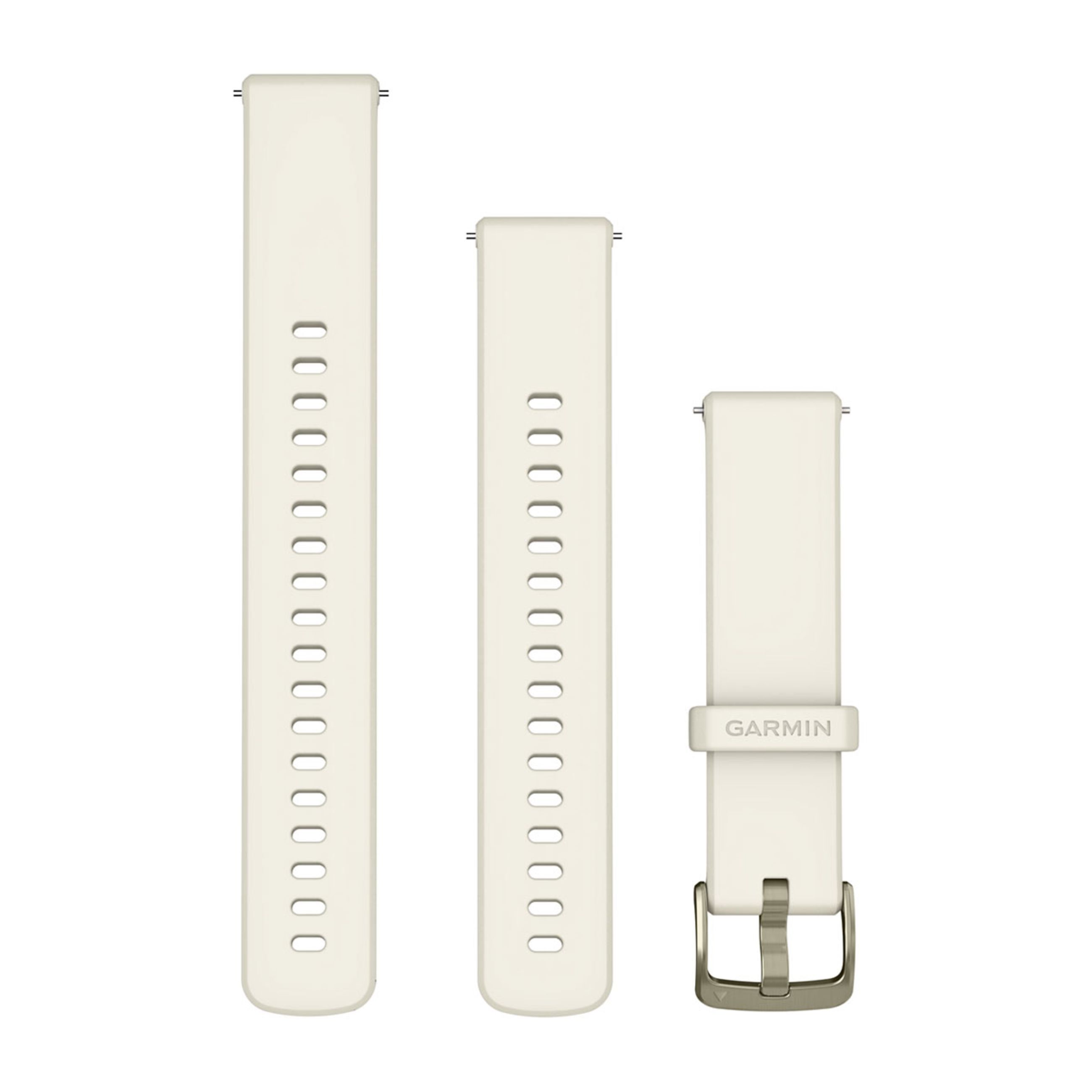 Quick Release Bands (18 Mm) - Bone Silicone With Lunar Gold Hardware