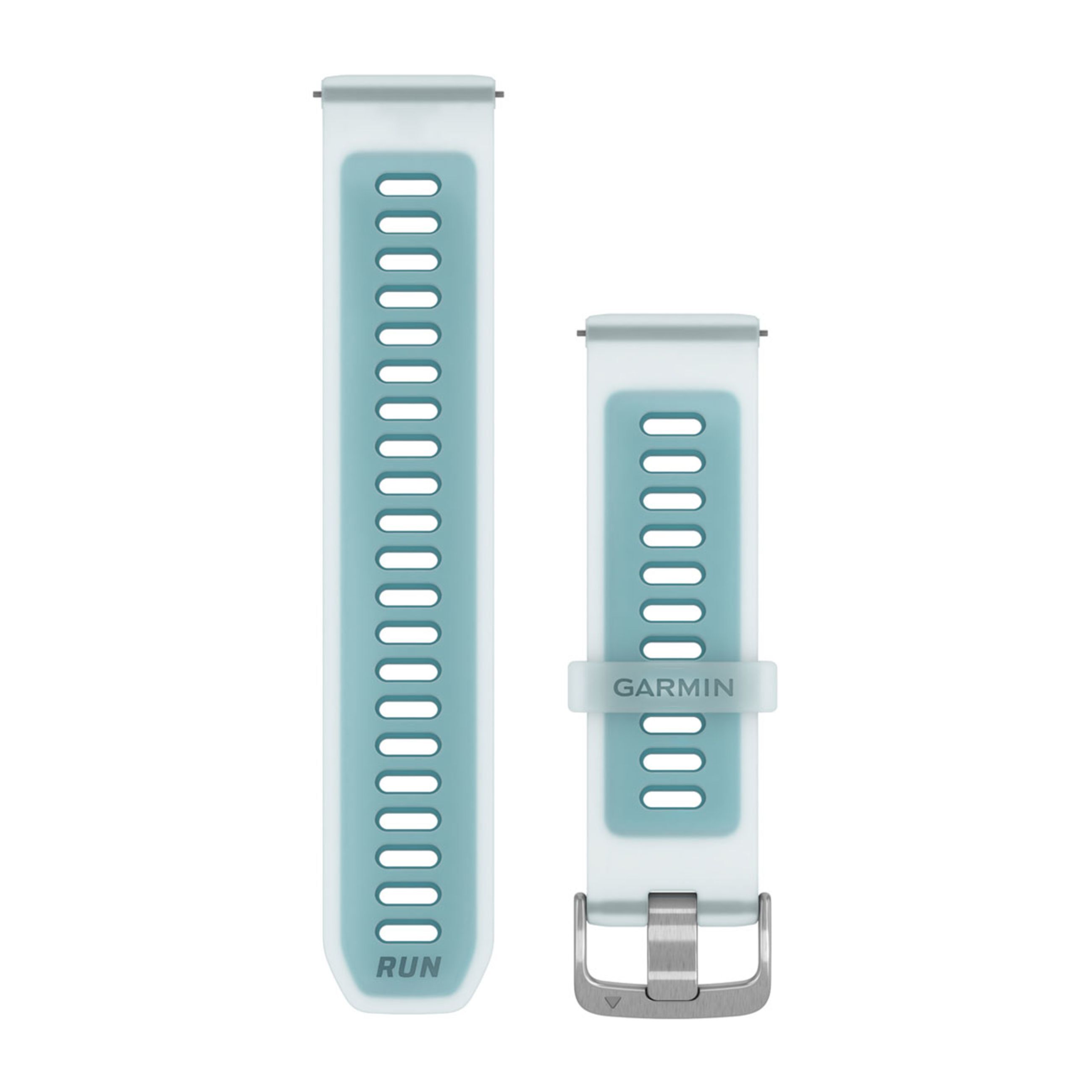 Quick Release Bands (22 Mm) - Translucent Whitestone/Turquoise With Silver Hardware