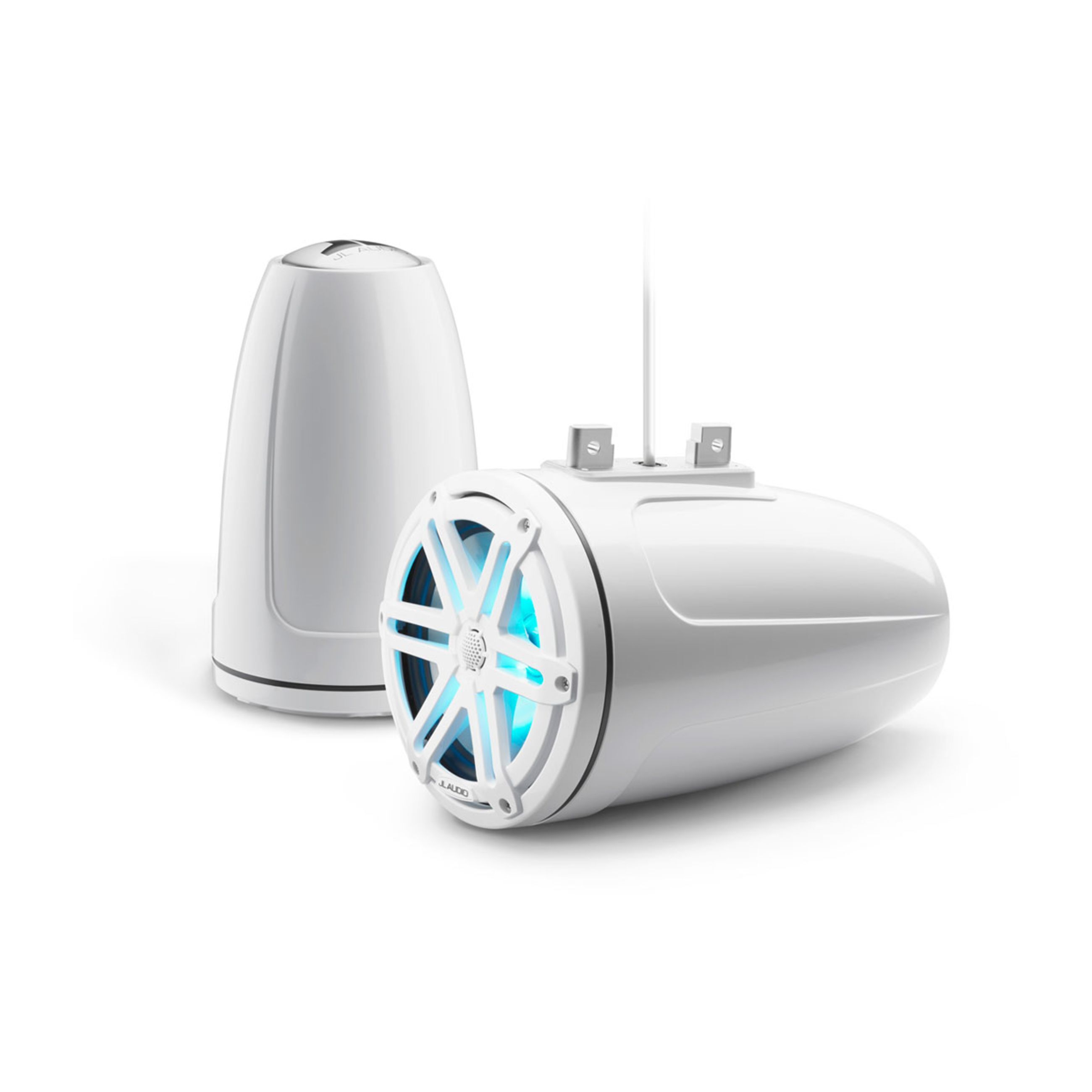 Jl Audio M3 Enclosed Tower Speakers - 7.7" With Led And White Sport Grille (M3-770Etxv3-Gw-S-Gw-I)