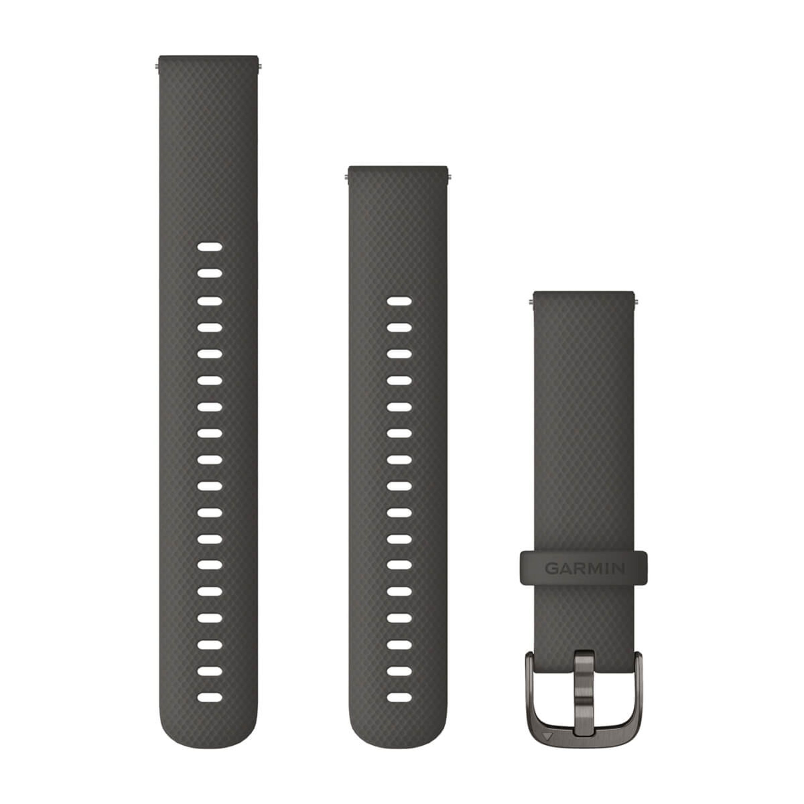 Quick Release Bands (18 Mm) - Graphite With Slate Hardware