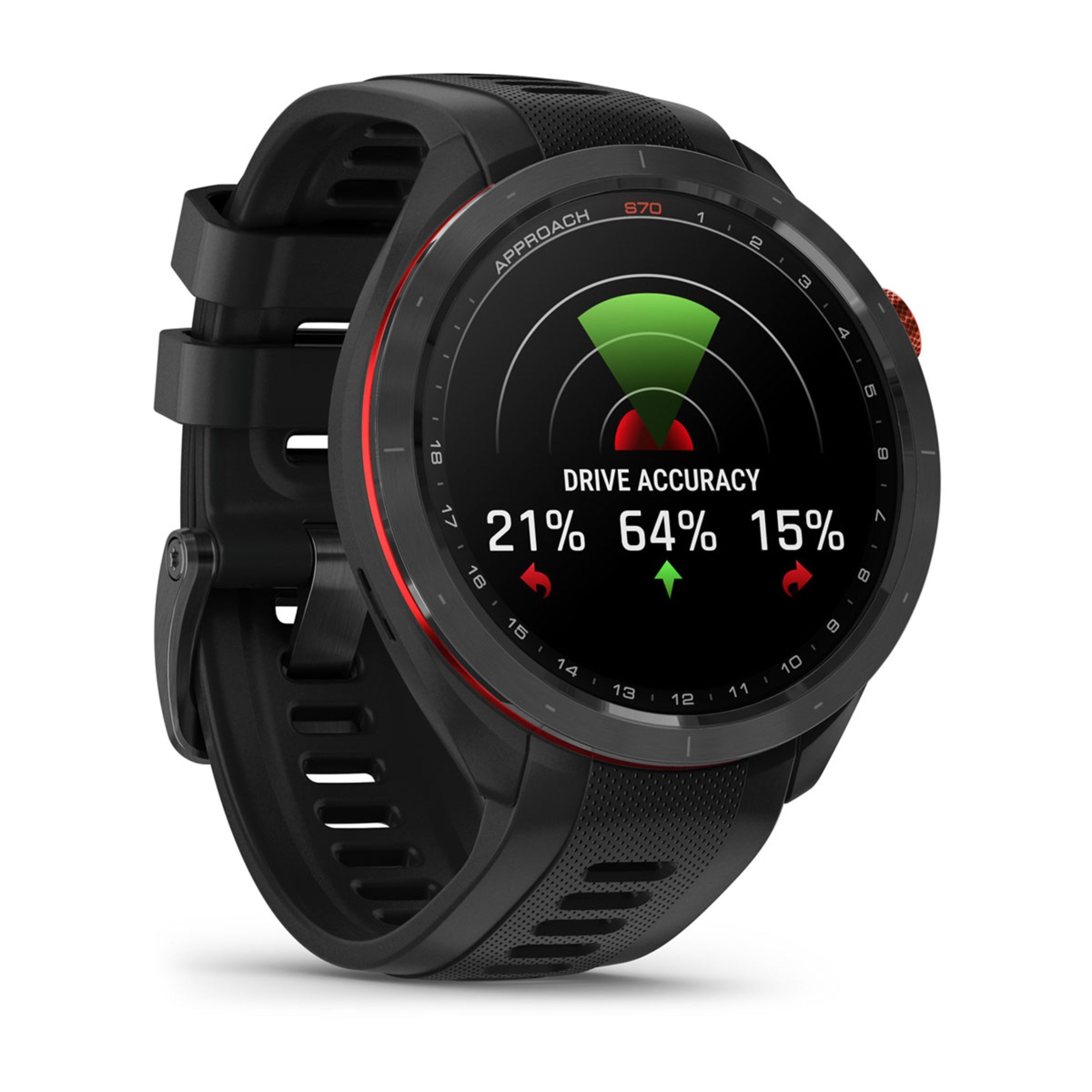 Approach S70 - 47 Mm - Black/Red Ceramic Bezel With Black Silicone Band - Image 3