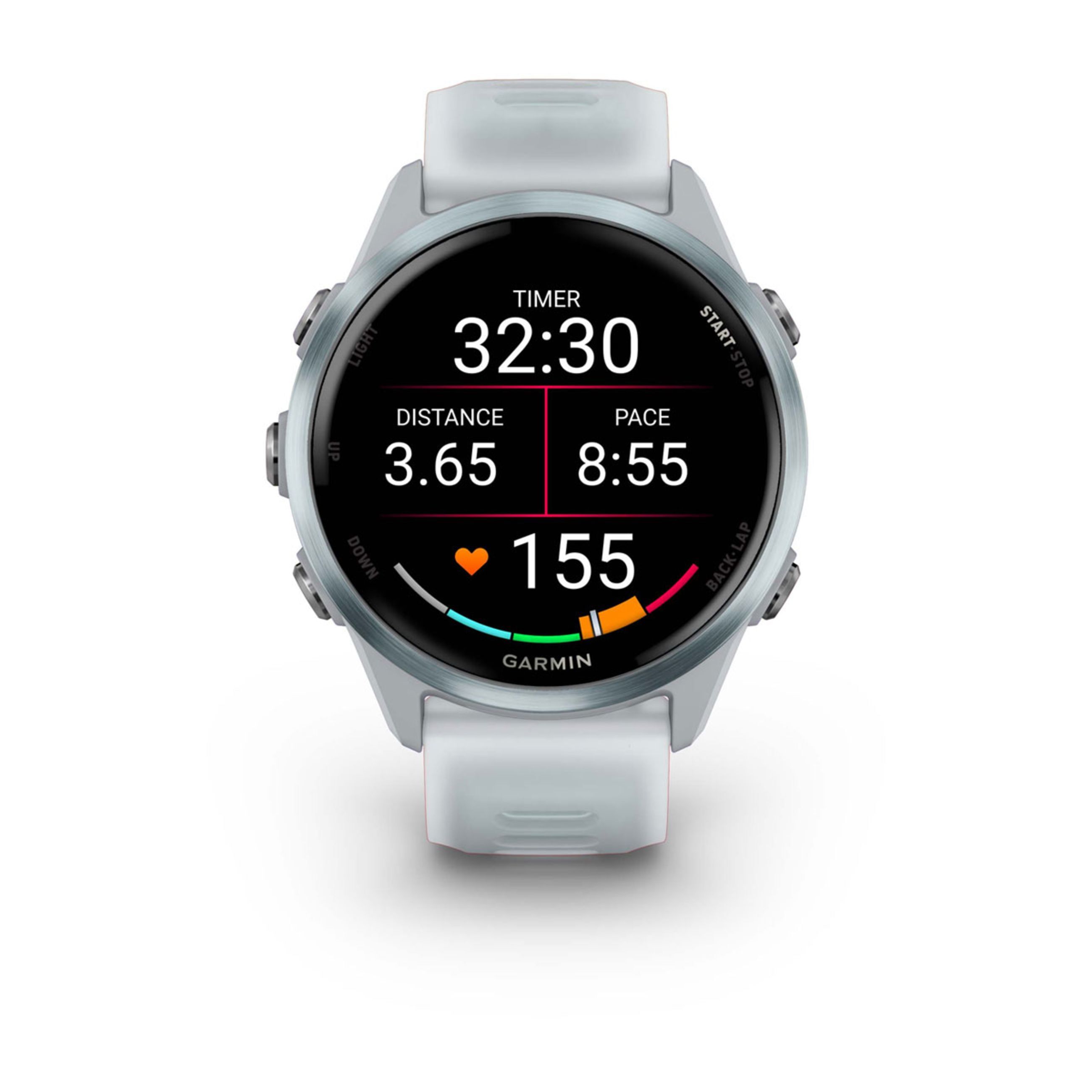 Forerunner 570 - 42Mm - Cloud Blue Aluminum With Translucent Whitestone/Cloud Blue Band - Image 6