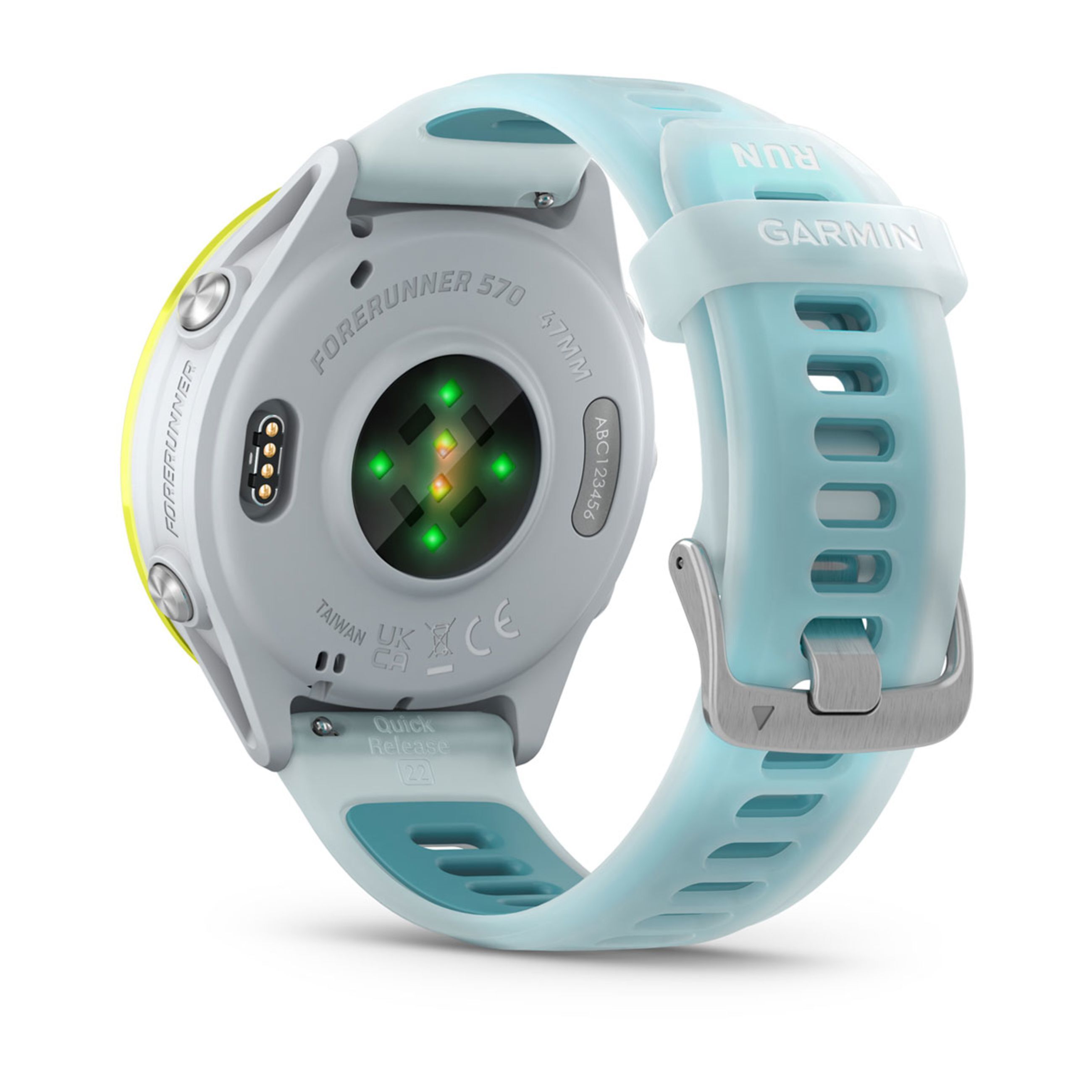Forerunner 570 - 42Mm - Amp Yellow Aluminum With Translucent Whitestone/Turquoise Band - Image 7