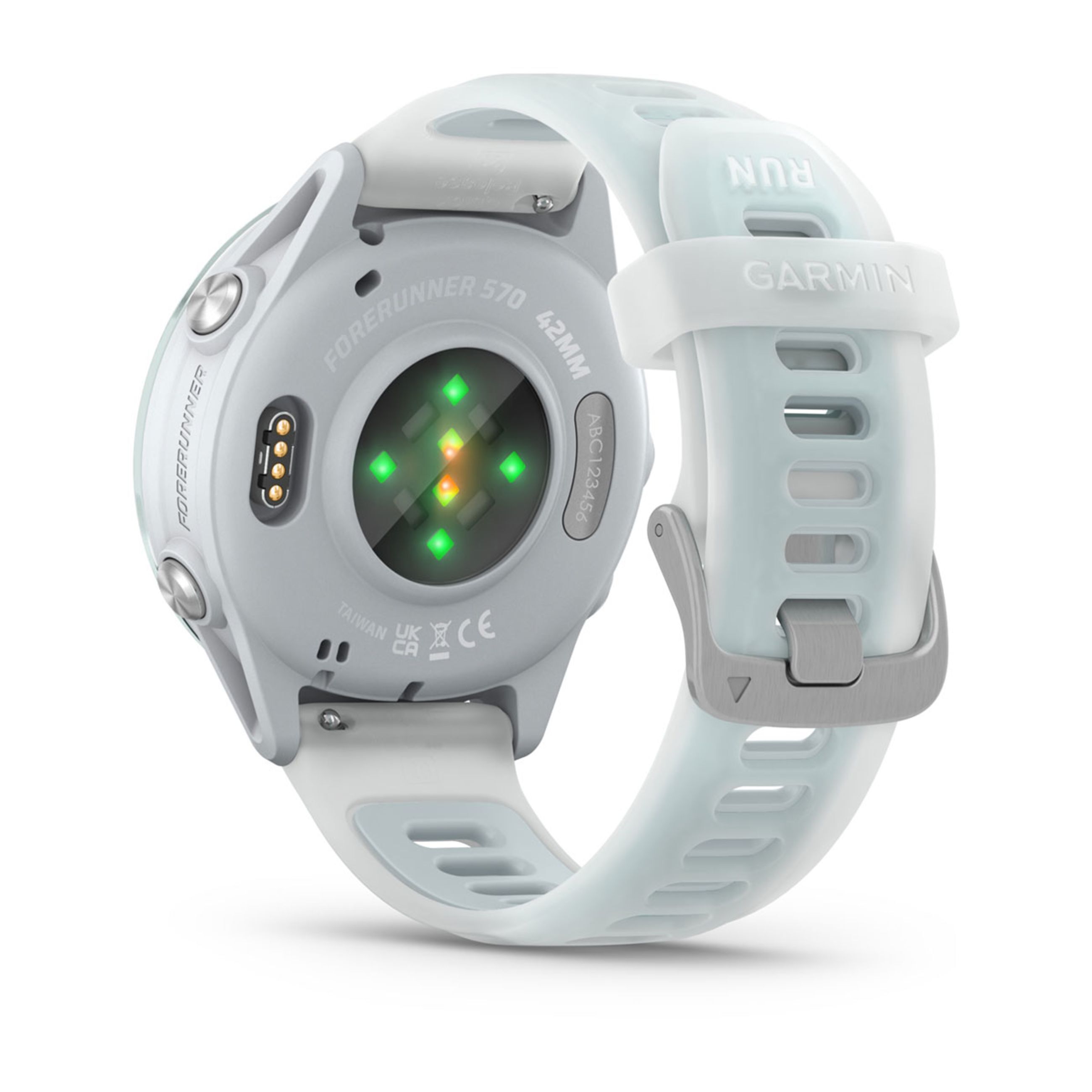 Forerunner 570 - 42Mm - Cloud Blue Aluminum With Translucent Whitestone/Cloud Blue Band - Image 7