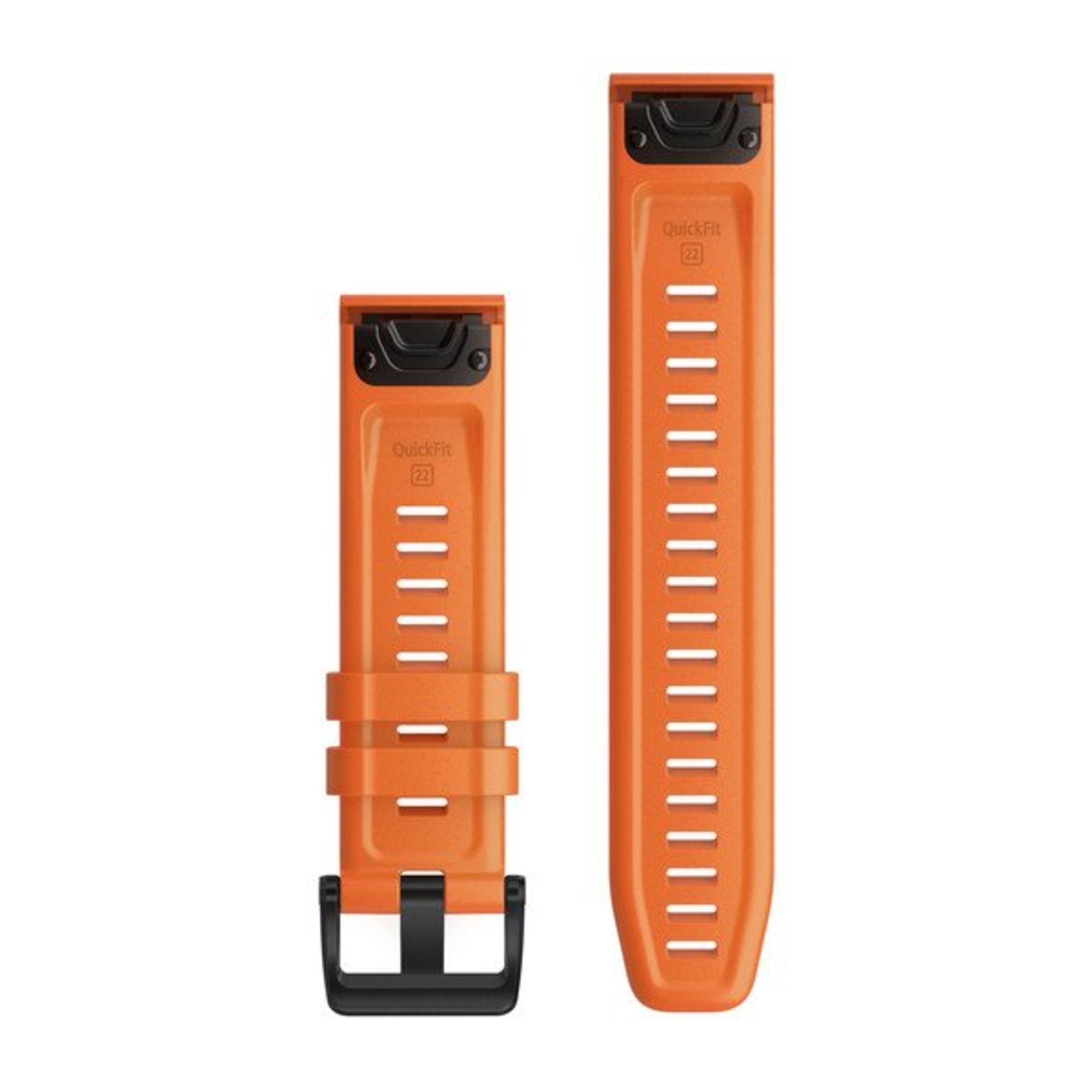Alternative view of Quickfit 22 Watch Straps - Ember Orange Silicone