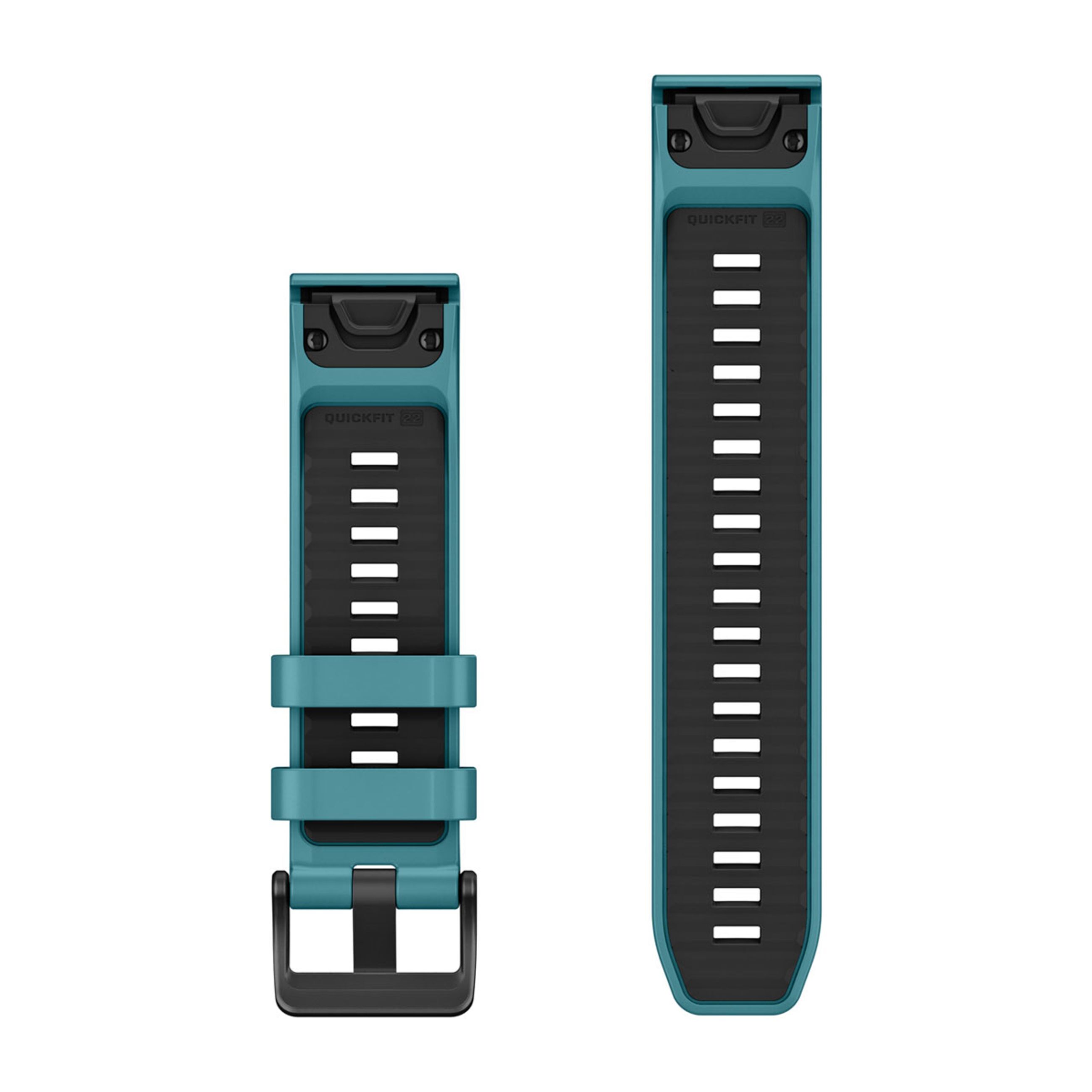 Alternative view of Quickfit 22 Watch Straps - Turquoise Silicone (3-Piece Dive Set)