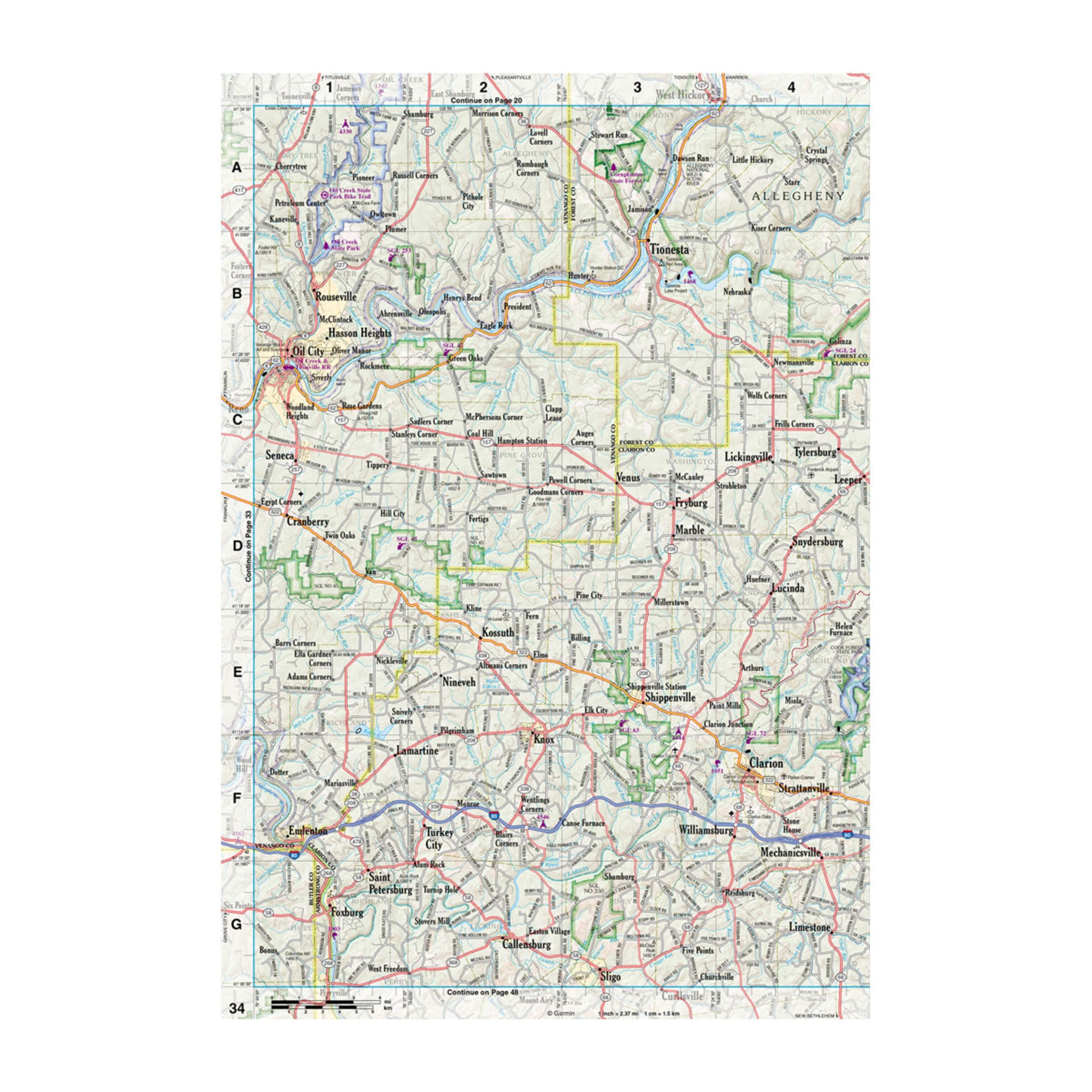 Alternative view of Delorme Atlas & Gazetteer Paper Maps - Pennsylvania