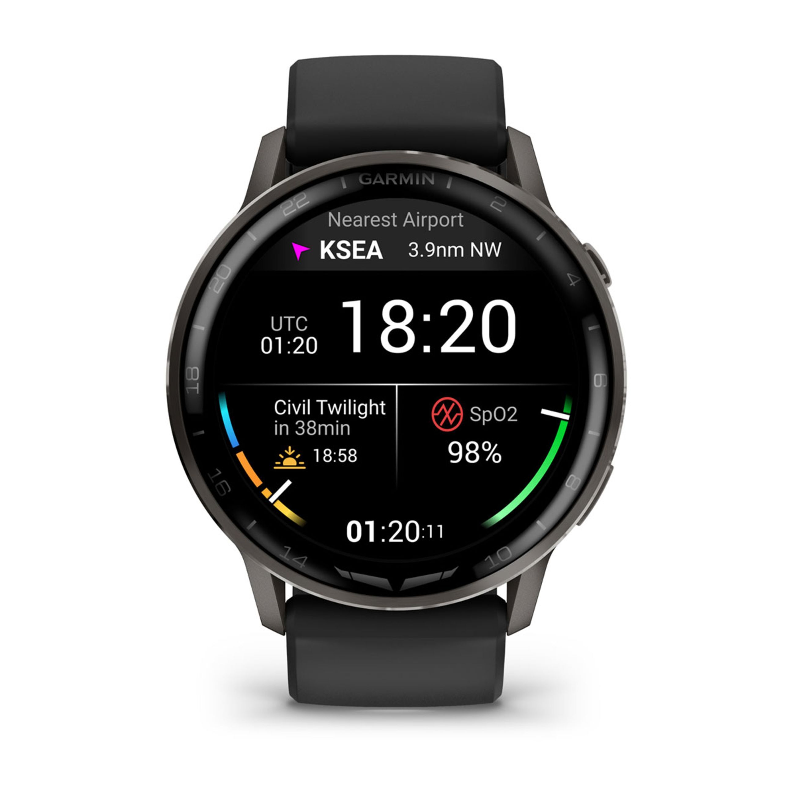 Alternative view of D2 Air X15 - Slate With Black Silicone Band