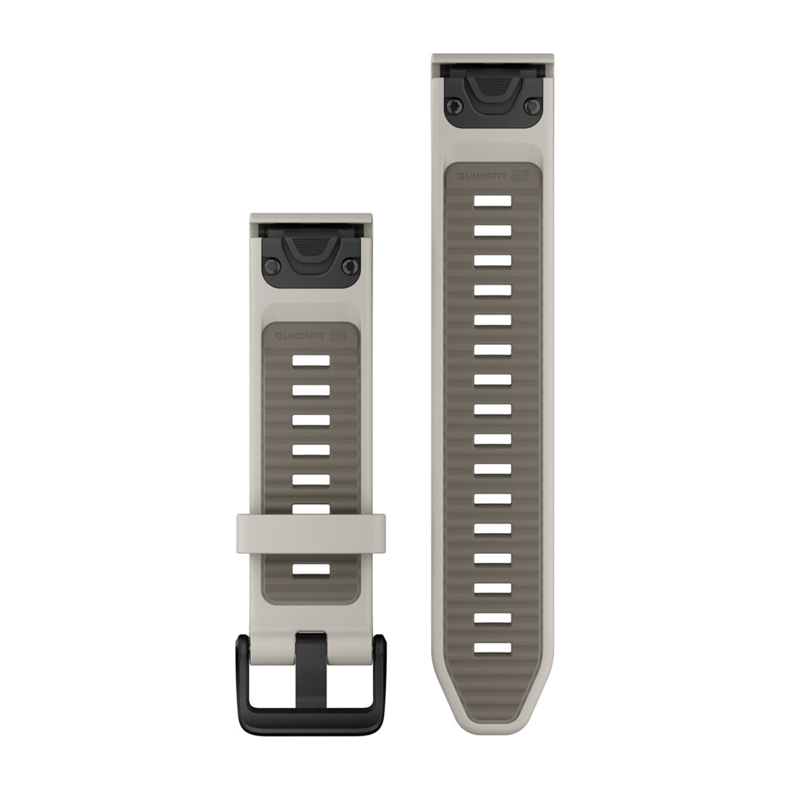 Alternative view of Quickfit 20 Watch Bands - Fog Gray/Dark Sandstone Silicone