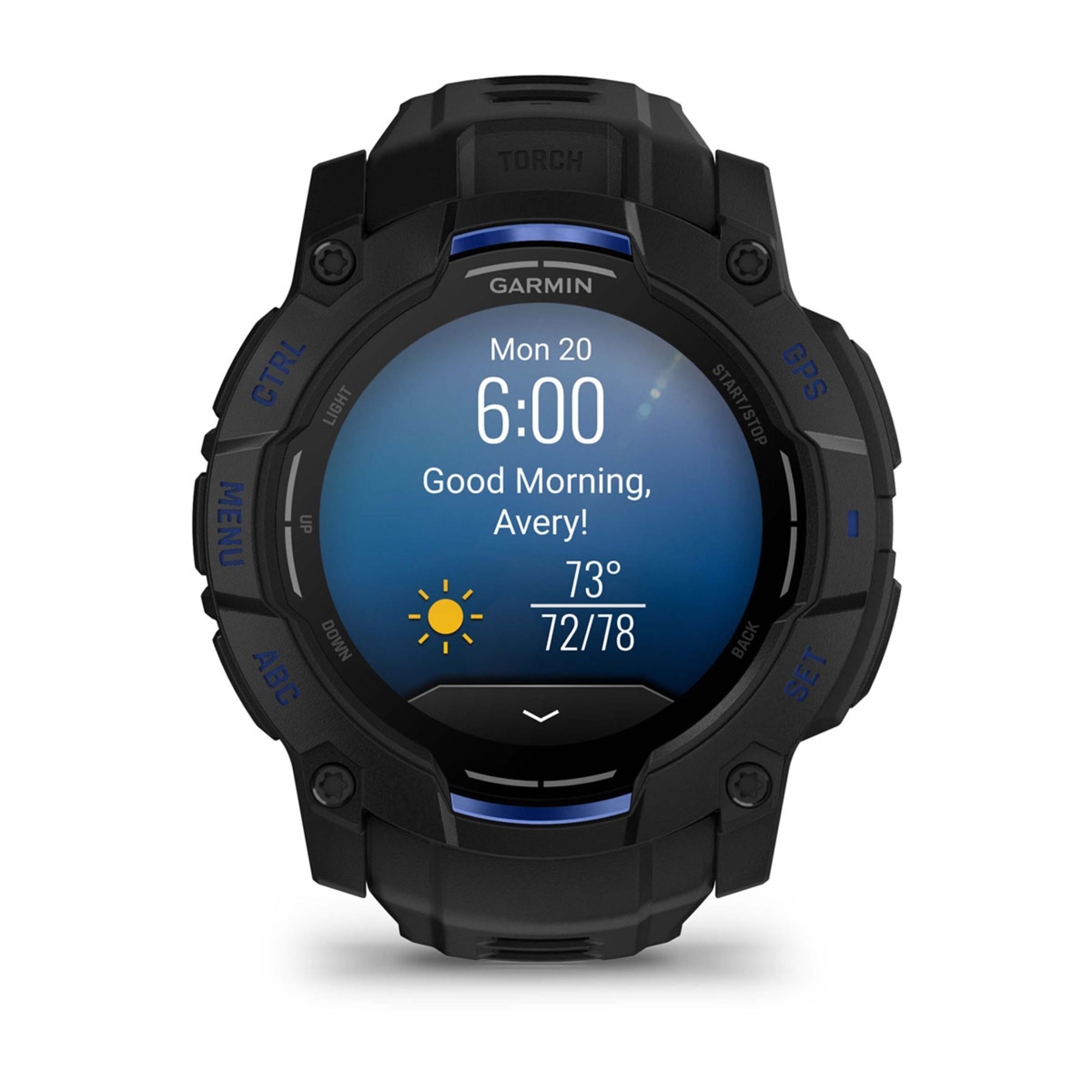Instinct E – 45 Mm - Black With Black/Bolt Blue Band - Image 11