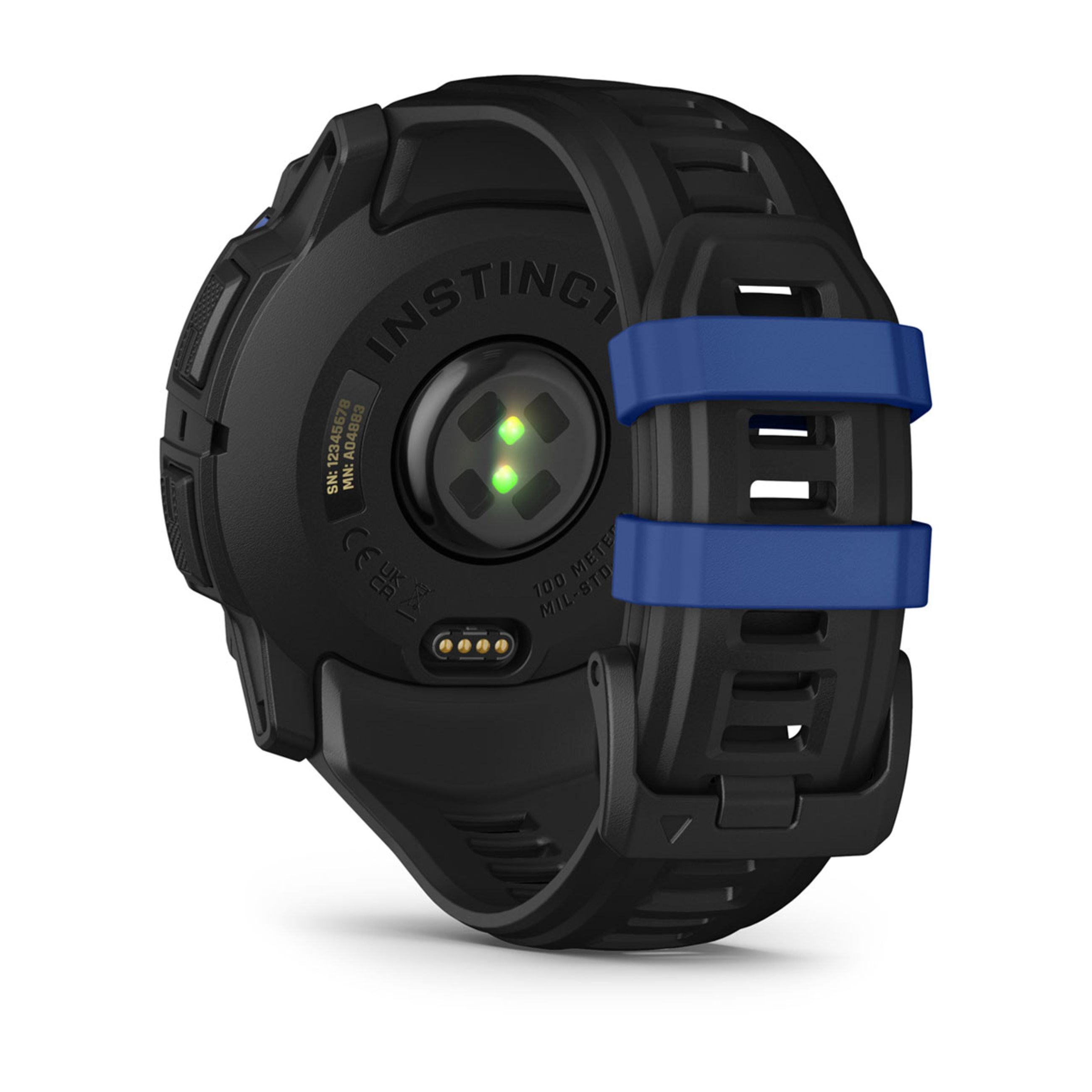 Instinct E – 45 Mm - Black With Black/Bolt Blue Band - Image 15
